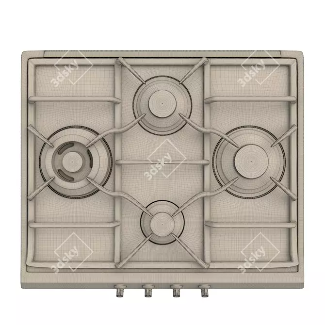 Smeg SER60SGH3 Gas Stove: Modern & Efficient 3D model image 3