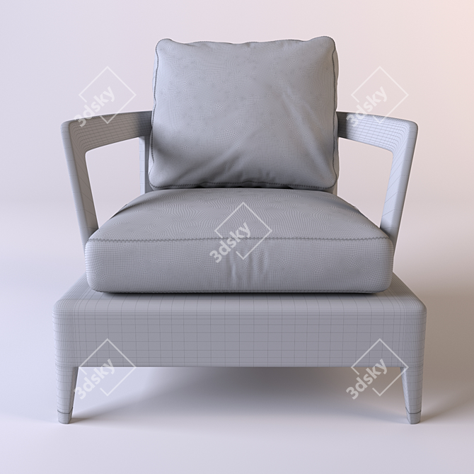 Minotti Virginia: Stylish Indoor Poltrona Armchair 3D model image 3