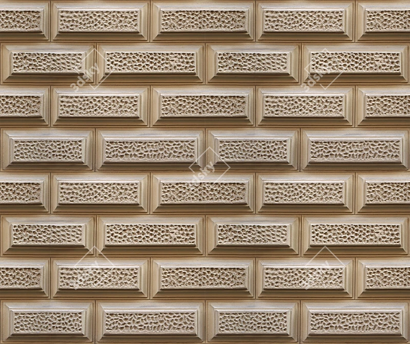 Seamless Brick Texture 3D model image 1