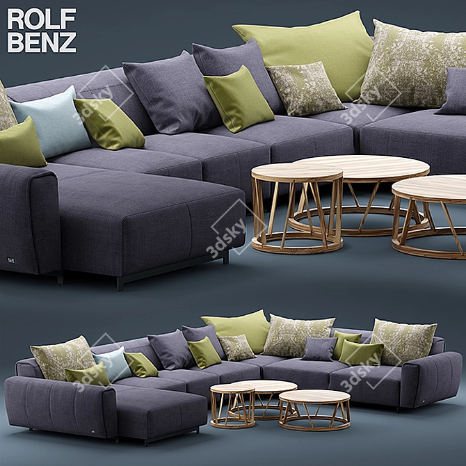 Title: Elegant ROLF BENZ Sofa 3D model image 1