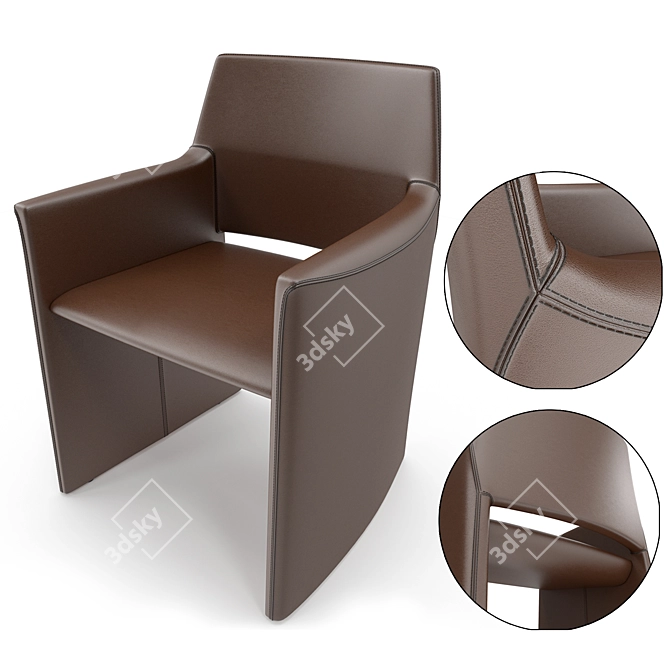 Sleek Modern Polygonal Corte Model 3D model image 1