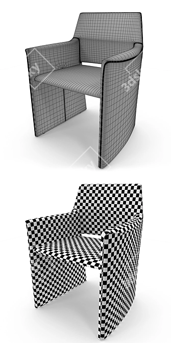 Sleek Modern Polygonal Corte Model 3D model image 3