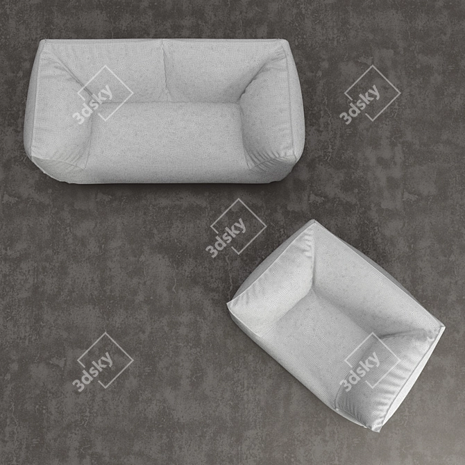 Italian Verve Outdoor Sofa 3D model image 3
