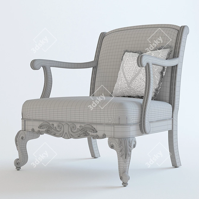Elegant Maravilla Arm Chair 3D model image 2