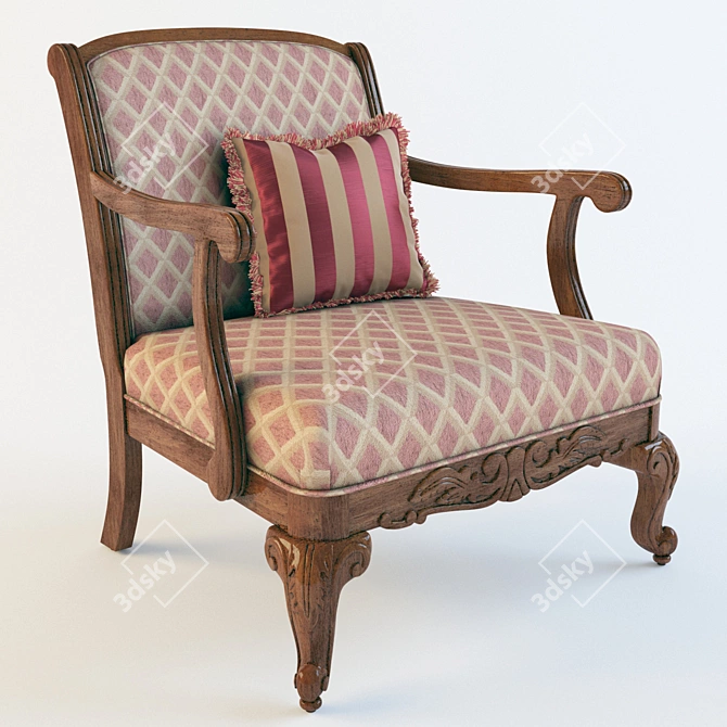 Elegant Maravilla Arm Chair 3D model image 3