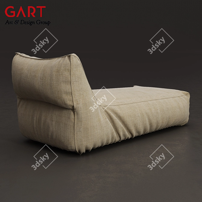 Elegant Italian Spa Chaise 3D model image 1
