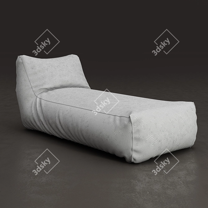 Elegant Italian Spa Chaise 3D model image 3