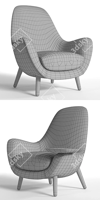 Poliform Mad King Armchair | Modern Design, Vray Compatibility 3D model image 3