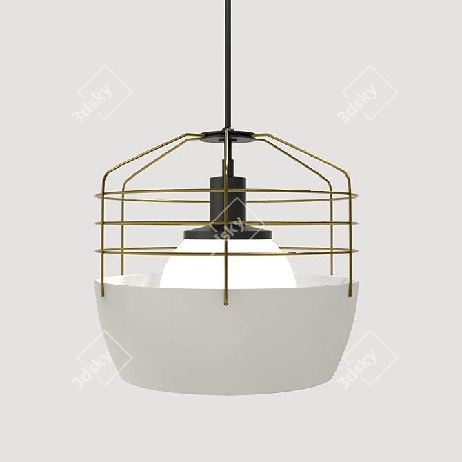 Urban Chic: Bluff City Pendant 3D model image 1