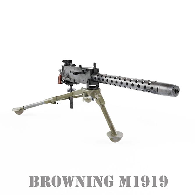 Classic Firepower: Browning M1919 3D model image 1