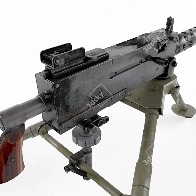 Classic Firepower: Browning M1919 3D model image 2