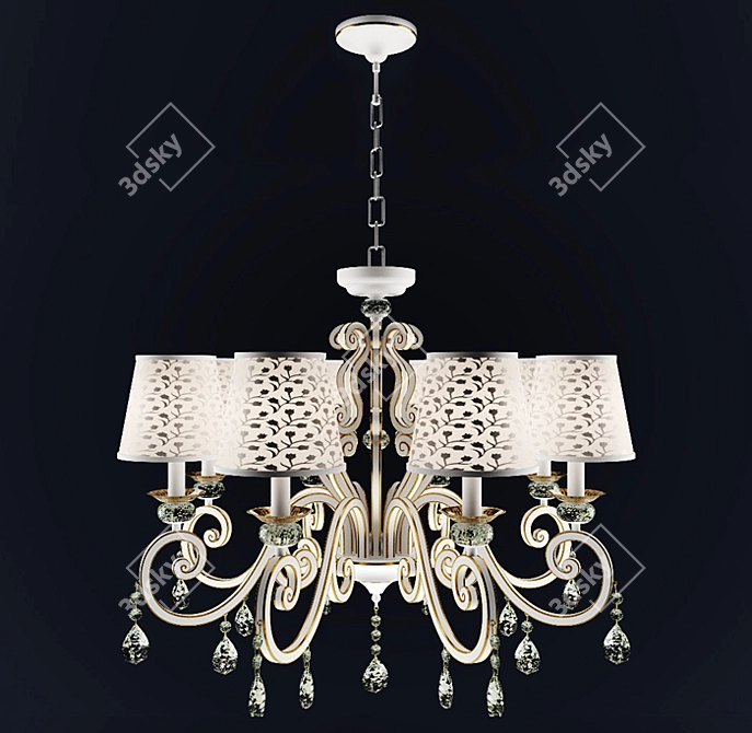 Elegant Merenga Chandelier (ARM241-08-G) 3D model image 1