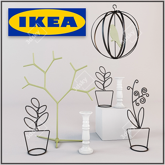 Provence-inspired IKEA set 3D model image 1