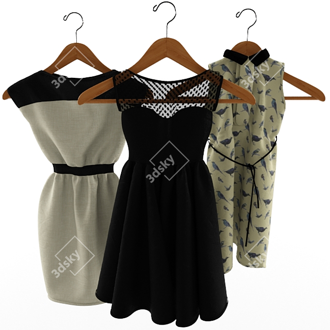 Zara Fashion: Chic Dresses 3D model image 3