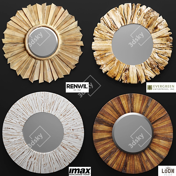 Reflect & Refresh: Set of Chic Mirrors 3D model image 1
