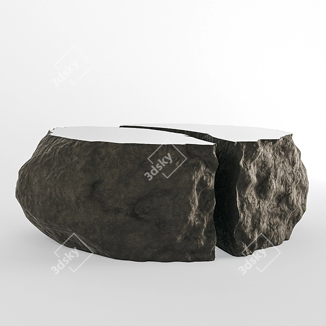 Rocky Edge Mirror Table 3D model image 1