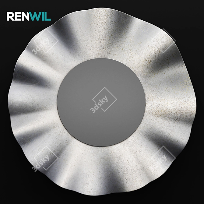 Futuristic Abstract Metal Mirror 3D model image 1
