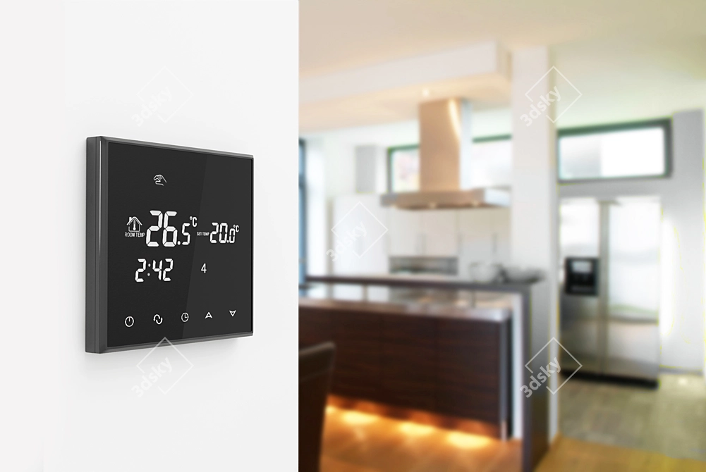 SmartTouch: Innovative Room Thermostats with Touch Screen 3D model image 3