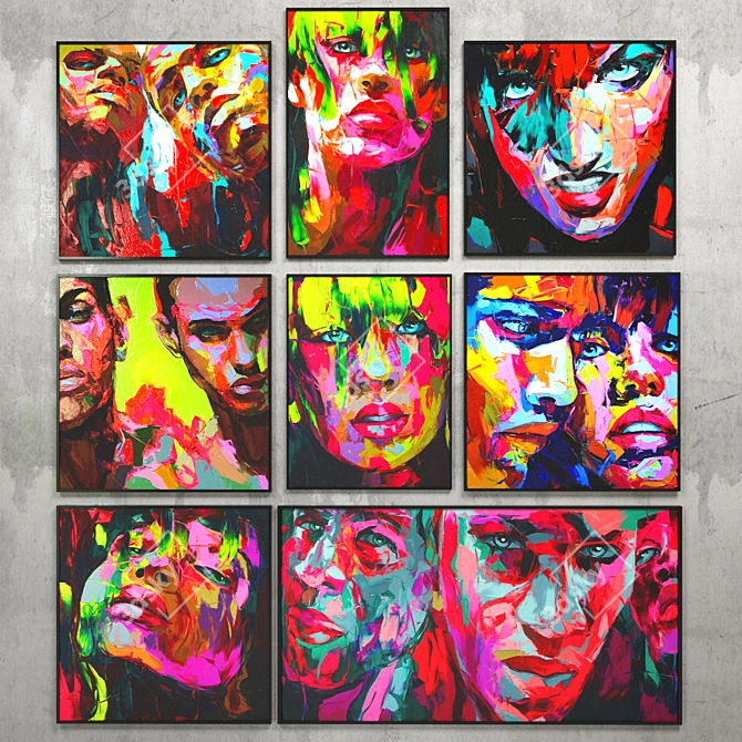 Vibrant Avant-garde Portraits by Francoise Nielly 3D model image 3