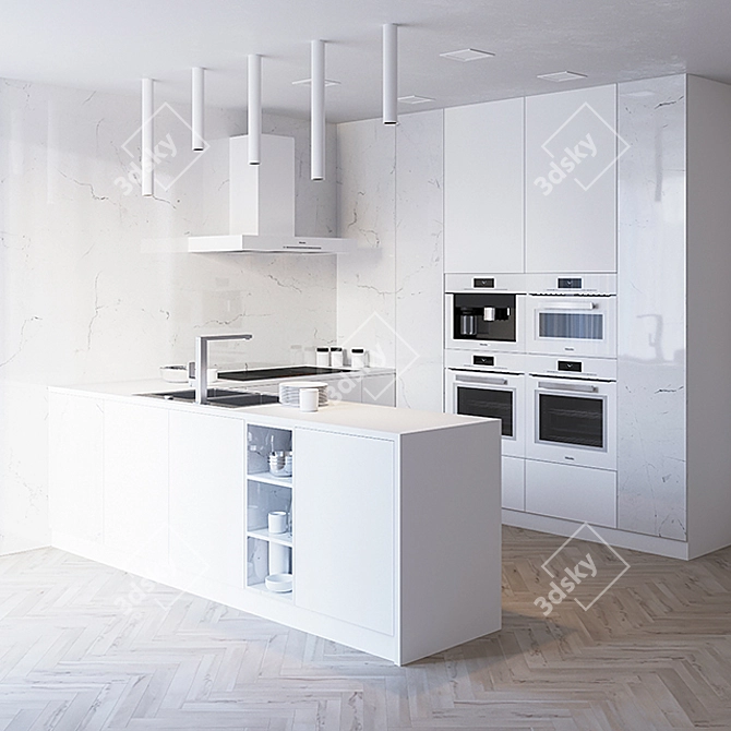 Miele Kitchen Set with Accessories 3D model image 1