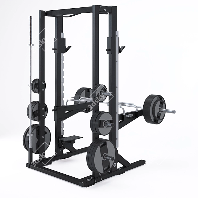 Pure Strength Olympic Half Rack 3D model image 2