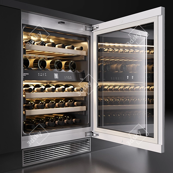 Liebherr UWT1682 Wine Cabinet: 60cm, Animated Door, Multiple Textures 3D model image 1