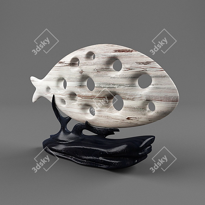 21584 Fish Wood Board 3D model image 2