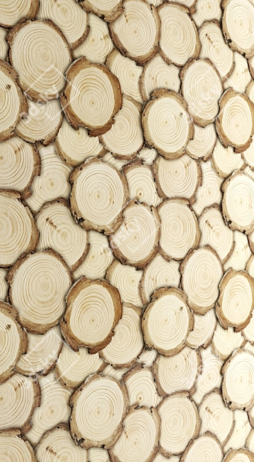 Wooden Ring Art Wall Decoration 3D model image 2