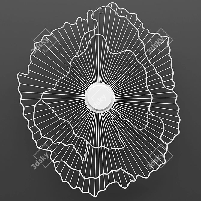 Elegant Gilded Rachel Mirror 3D model image 3