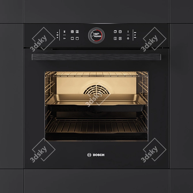 Title: BOSCH HBG634BB1 60cm Oven 3D model image 1