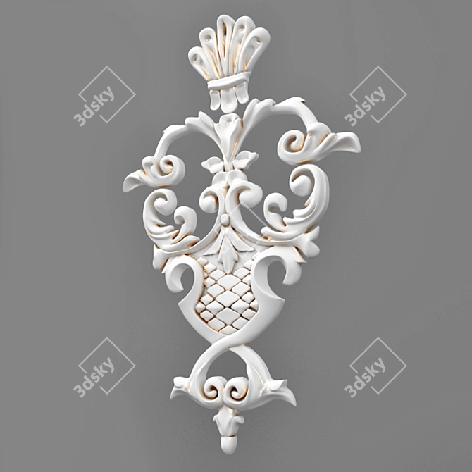 Ornamental Plaster Decor 3D model image 1