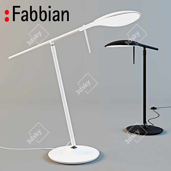 Sleek Adjustable Aluminum Table Lamp 3D model image 1