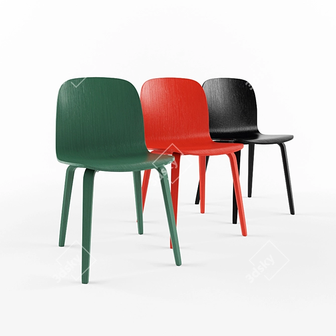 Minimalist Muuto Visu Chair 3D model image 2
