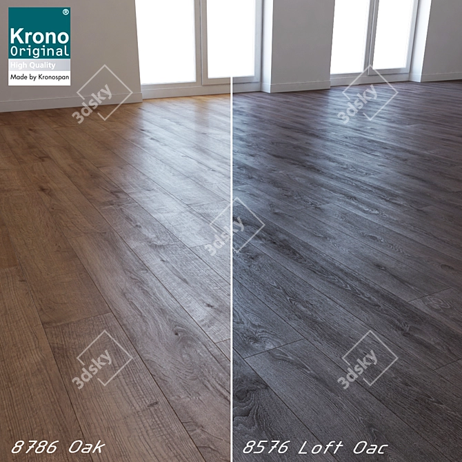 Krono Original Oak Laminate (No Plugins) 3D model image 1