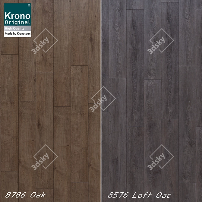 Krono Original Oak Laminate (No Plugins) 3D model image 2