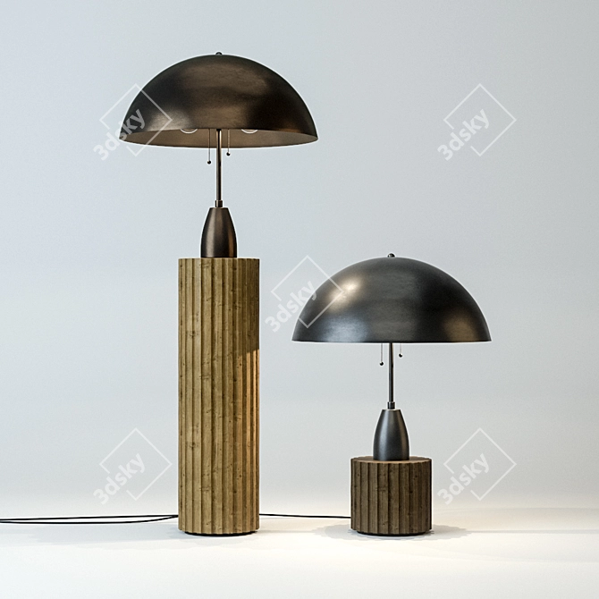 Elevate Your Space: Column Lamps 3D model image 1