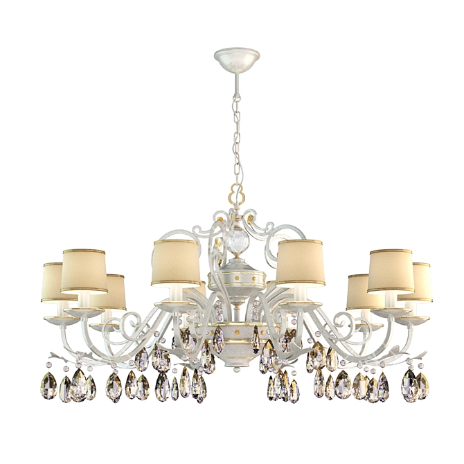 Elegant Allure Chandelier: Masiero Classica 3D model image 1