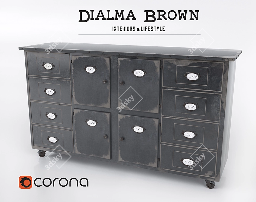 Elegant Credens Stand DB003319 3D model image 1