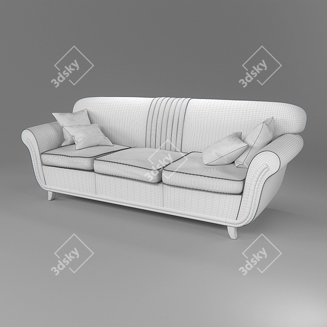 1930's Art Deco Style Sofa 3D model image 3