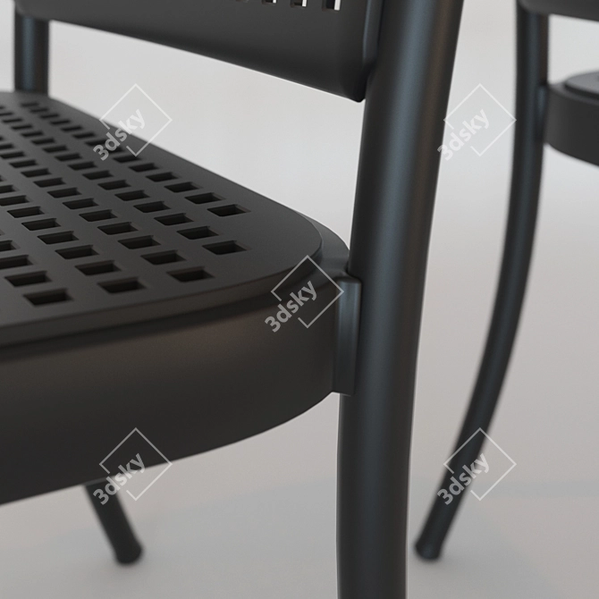 Elegant Silver Chair: Stylish and Timeless 3D model image 2