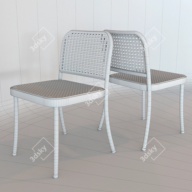 Elegant Silver Chair: Stylish and Timeless 3D model image 3