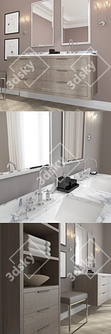 Modern Floating Vessel Sink 3D model image 2