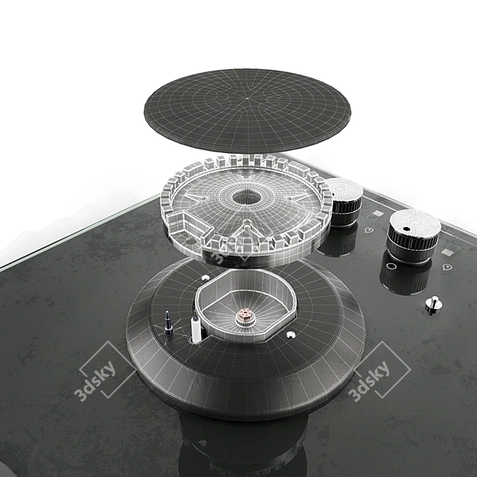 Zigmund & Shtain Gas Cooktop: 2 or 4 Burners 3D model image 3