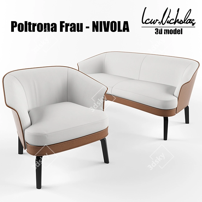 Poltrona Frau Nivola - Elegantly Refined Comfort 3D model image 1