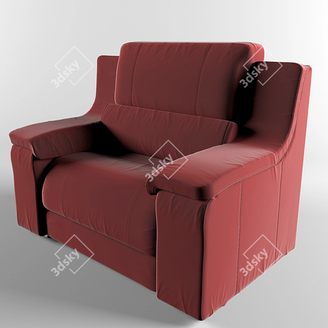 Vintage-inspired Armchair: "Kalinka 3D model image 2