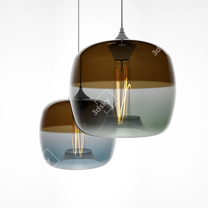 NicheModern Glass Lamp: Elegant Illumination 3D model image 2