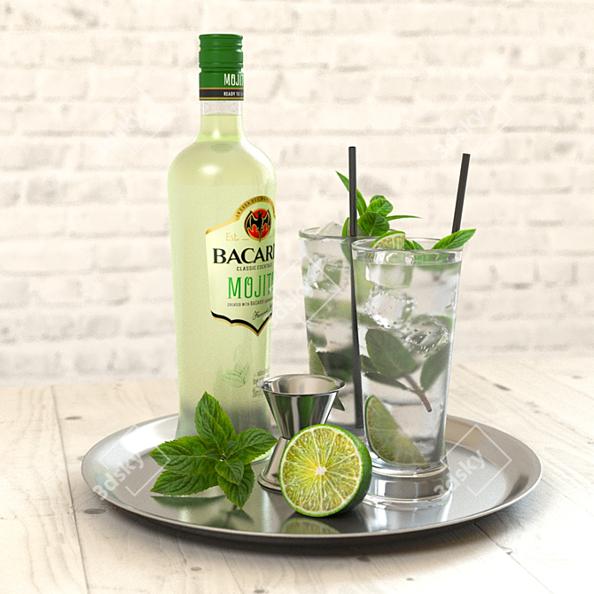 Refreshing Mojito Set 3D model image 1