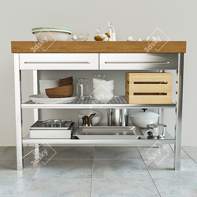 Rimforsa Worktable: Versatile and Stylish 3D model image 1
