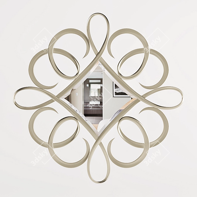 Elegant Aster Mirror 3D model image 1
