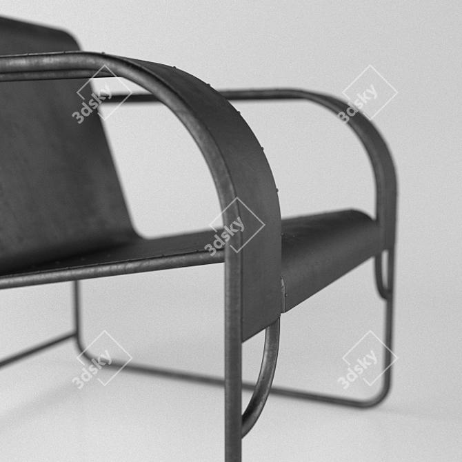 Resilient 1930s Tubular Chair 3D model image 3